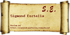 Sigmond Esztella névjegykártya